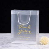 100 Personalized Wedding Gift Bags Custom Print Monogram Semi-clear