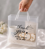 100 Personalized Wedding Gift Bags Custom Print Monogram Semi-clear
