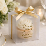 100 Personalized Wedding Party Matte Frosty PVC Favour Boxes