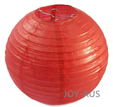 30 30cm Red Metalic Gold Paper Lanterns