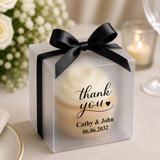 100 Personalized Wedding Party Matte Frosty PVC Favour Boxes
