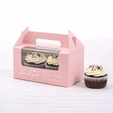 100 Personalized Two Cupcake Favor Boxes for Wedding Party
