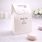 100 Personalised Carrying Gift Boxes White or Kraft