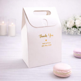 100 Personalised Carrying Gift Boxes White or Kraft