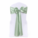 Sage Green Satin Chair Sashes