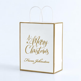 Personalized Christmas Gift Bags Custom Name Logo Print (100pcs)