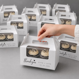 100 Personalized Two Cupcake Favor Boxes for Wedding Party
