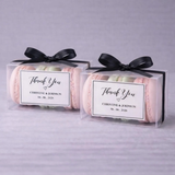 100 Clear PVC Wedding Favor Boxes for 3 Macarons