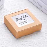 100 Square Personalized Cookie Favor Boxes with Clear Window