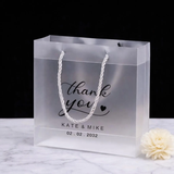 100 Personalized Wedding Gift Bags Custom Print Monogram Semi-clear
