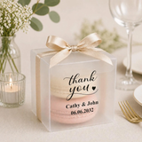 100 Personalized Wedding Party Matte Frosty PVC Favour Boxes