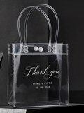 Personalised Wedding Party Clear PVC Favor Bag Gift Carrying Bags