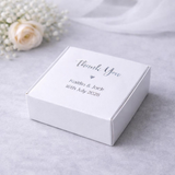 100 Square Personalized Foil Wording Cookie Favor Boxes