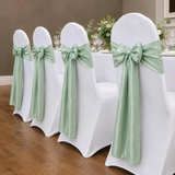 Sage Green Satin Chair Sashes