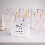 100 Personalised Frosted PVC Wedding Favor Bags