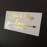 200 White Rectangle Personalized Wedding Stickers