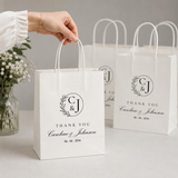 Personalised Wedding Favor Bags | Custom Logo Branding Welcome Gift Packaging (100pcs)