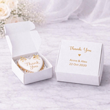 100 Square Personalized Foil Wording Cookie Favor Boxes