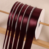 Dark Burgundy Satin Ribbon Roll Wholesale