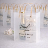 100 Personalised Frosted PVC Wedding Favor Bags