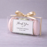 100 Clear PVC Wedding Favor Boxes for 3 Macarons