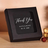 100 Square Personalized Cookie Favor Boxes with Clear Window