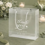 100 Personalized Wedding Gift Bags Custom Print Monogram Semi-clear