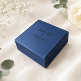 Personalized Favor Boxes Pearly Navy Blue Square