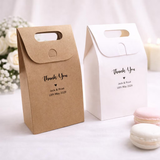 100 Personalised Carrying Gift Boxes White or Kraft