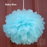 30pcs Tissue Paper Pom Poms - Pink Blue White