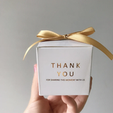 200 White Personalized Wedding Party Favor Gift Boxes Business Logo Print