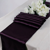 Eggplant Satin Chair Sashes