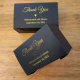 200 Black Personalized Favor Boxes White Business Logo