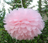 30pcs Tissue Paper Pom Poms - Pink Blue White