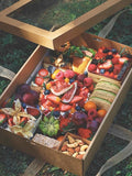 25 Kraft Picnic Paper Favor Boxes Base Lid Clear Window