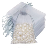 Organza Favor Gift Bags - Silver Grey
