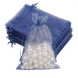 Organza Favor Gift Bags - Navy Blue