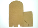 A flat brown cardboard packaging inserts or custom cut boxes on a plain white background.