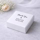 100 Square Personalized Foil Wording Cookie Favor Boxes
