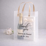 100 Personalised Frosted PVC Wedding Favor Bags