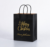 Personalized Christmas Gift Bags Custom Name Logo Print (100pcs)