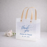 100 Personalised Frosted PVC Wedding Favor Bags