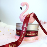 Personalised Embossing 3D Satin Polyester Ribbon