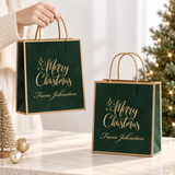 Personalized Christmas Gift Bags Custom Name Logo Print (100pcs)