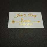 200 White Rectangle Personalized Wedding Stickers