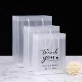 100 Personalized Wedding Gift Bags Custom Print Monogram Semi-clear