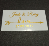200 White Rectangle Personalized Wedding Stickers