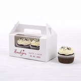 100 Personalized Two Cupcake Favor Boxes for Wedding Party