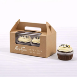 100 Personalized Two Cupcake Favor Boxes for Wedding Party