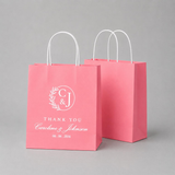 Personalised Wedding Favor Bags | Custom Logo Branding Welcome Gift Packaging (100pcs)